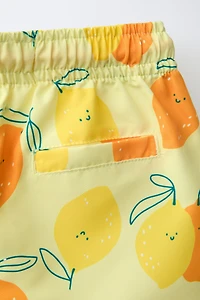 1-6 YEARS/ LEMON PRINT SWIMSUIT