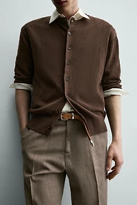 LINEN - COTTON BLEND CARDIGAN
