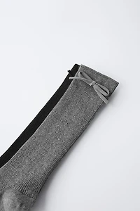TWO-PACK OF HIGH SOCKS WITH BOW