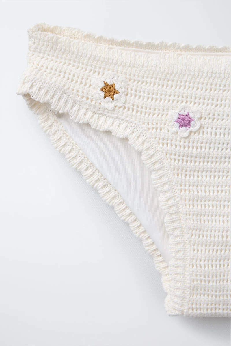 6-14 YEARS/ CROCHET FLOWER BIKINI