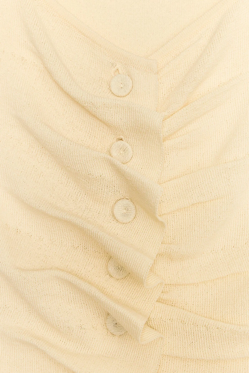 RUCHED KNIT TOP