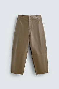 LEATHER BALLOON FIT PANTS