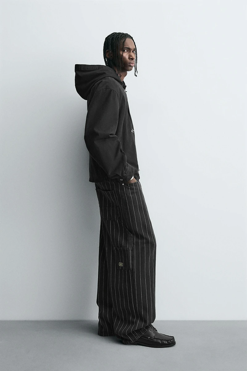 STRIPED BALLOON FIT PANTS