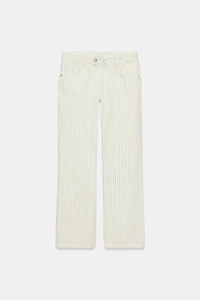 TRF LOW RISE STRIPED STRAIGHT JEANS