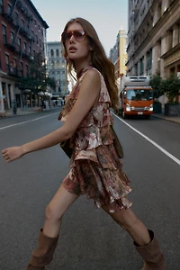 ROBE MINI IMPRIMÉE À VOLANTS