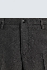 PANTALON DE COSTUME STRUCTURÉ À CARREAUX