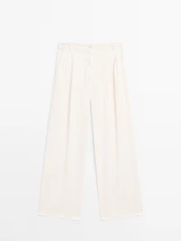 Wide-leg trousers with double dart