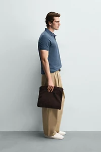 REGULAR FIT RIBBED POLO SHIRT