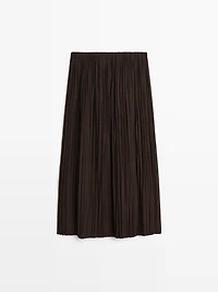 Pleated midi skirt