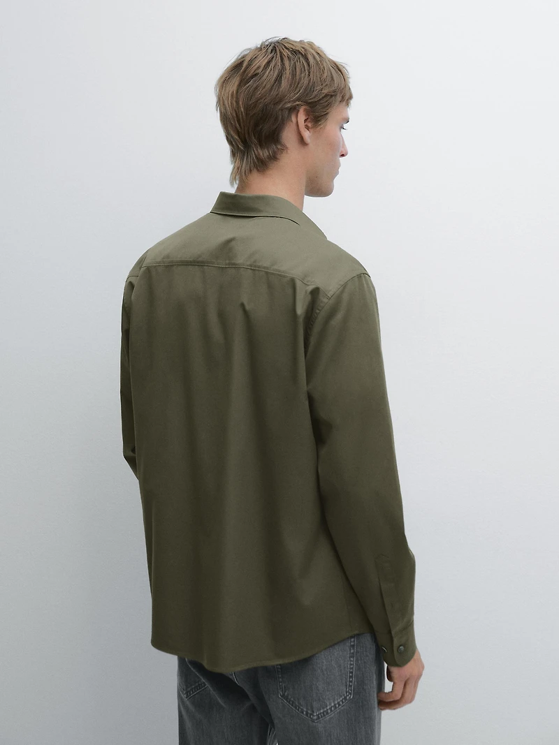 Regular-fit 100% cotton shirt