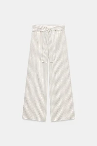 WIDE LEG SCARF PRINT PANTS