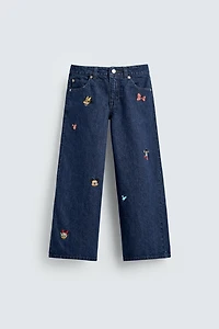 EMBROIDERED WIDE-LEG JEANS HARRY LAMBERT FOR ZARA X DISNEY