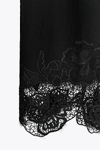 EMBROIDERED HEM CULOTTES