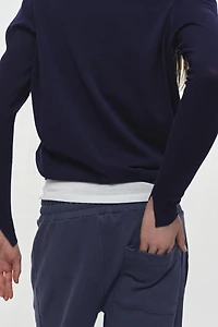 PULL EN MAILLES EXTRAFINES À COL V