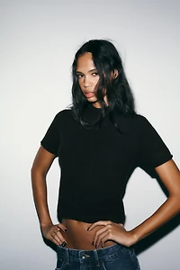 SOFT KNIT SHORT SLEEVE JUMPER