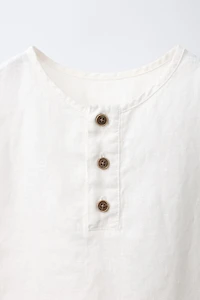 100% LINEN SLEEVELESS SHIRT