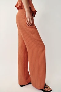STRIPED STRAIGHT LEG PANTS
