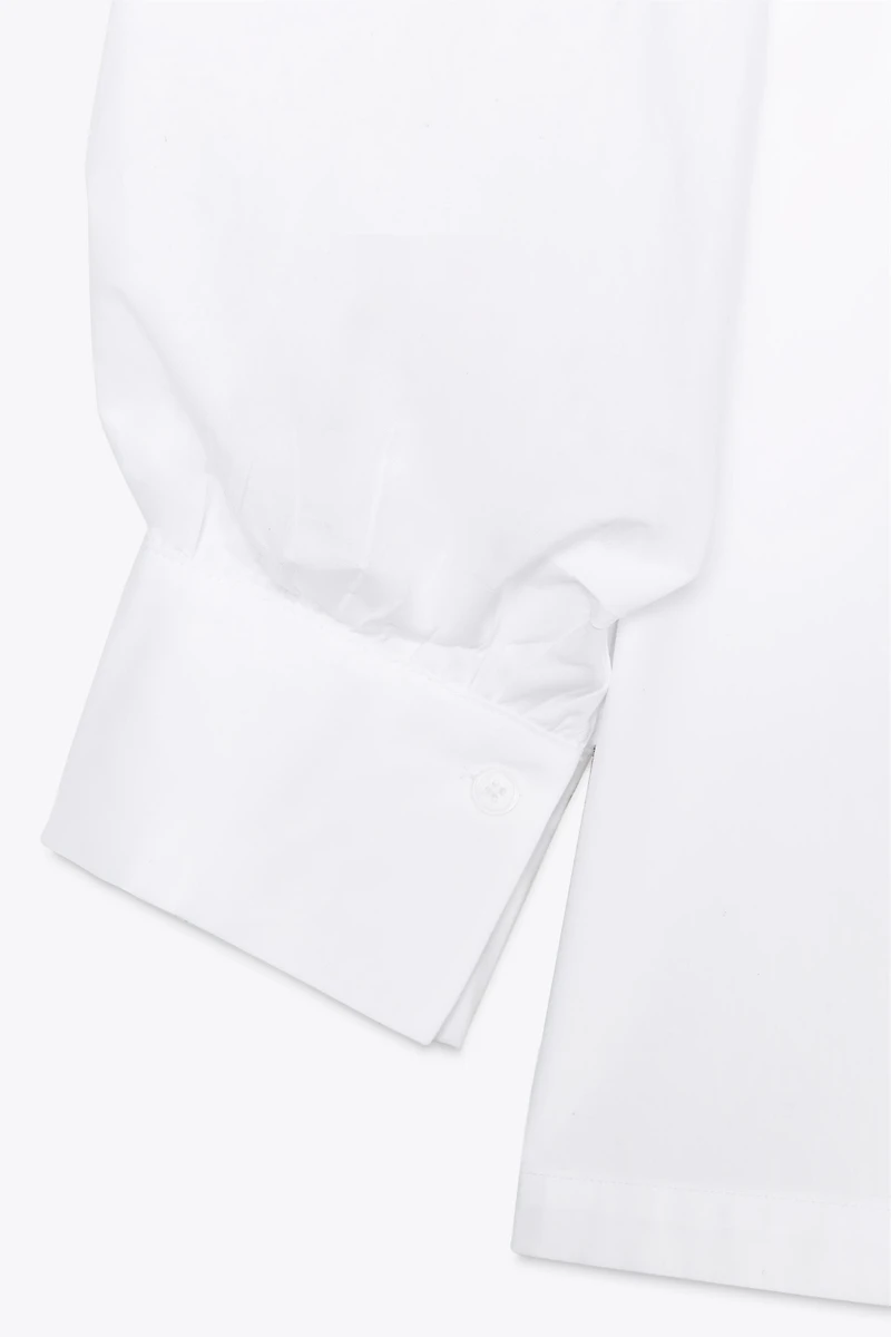 CHEMISE POPELINE MANCHES BOUFFANTES ZW COLLECTION
