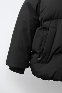 WATER REPELLENT HOODED PUFFER COAT