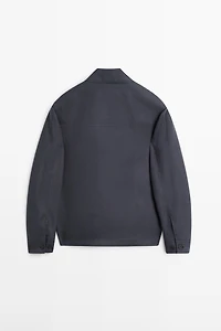 Lightweight linen jacket with pockets