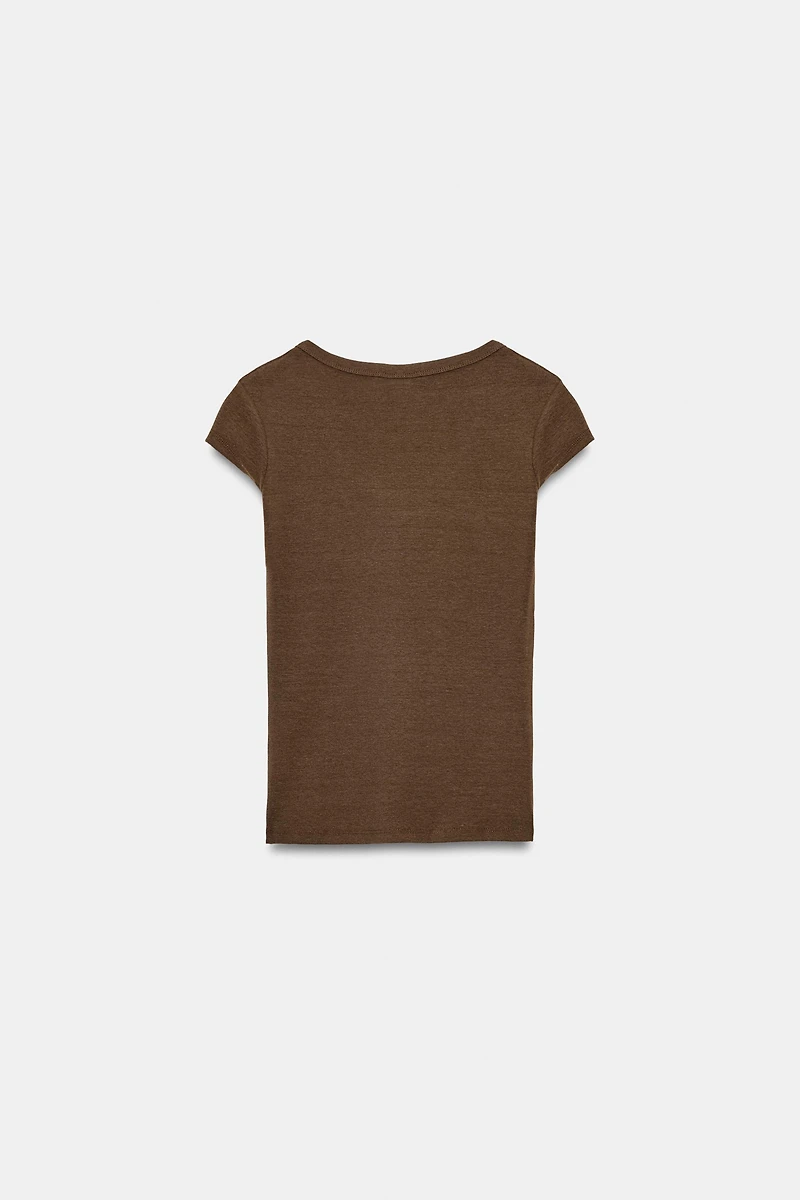 POT NECK T-SHIRT