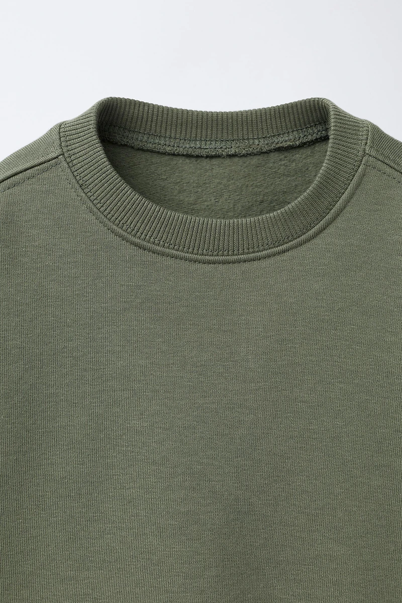 BASIC LABEL JOGGING SWEATSHIRT AND PANTS SET