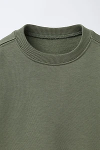 BASIC LABEL JOGGING SWEATSHIRT AND PANTS SET