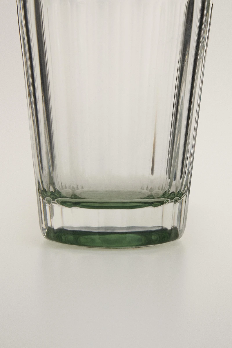 GOBELET VERRE RELIEF BASE COULEUR