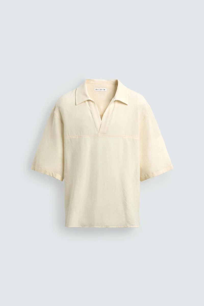 COTTON VISCOSE BLEND POLO SHIRT