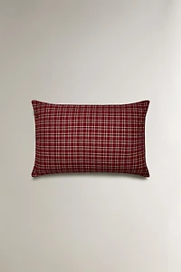 RED CHECK CHRISTMAS FLANNEL PILLOWCASE