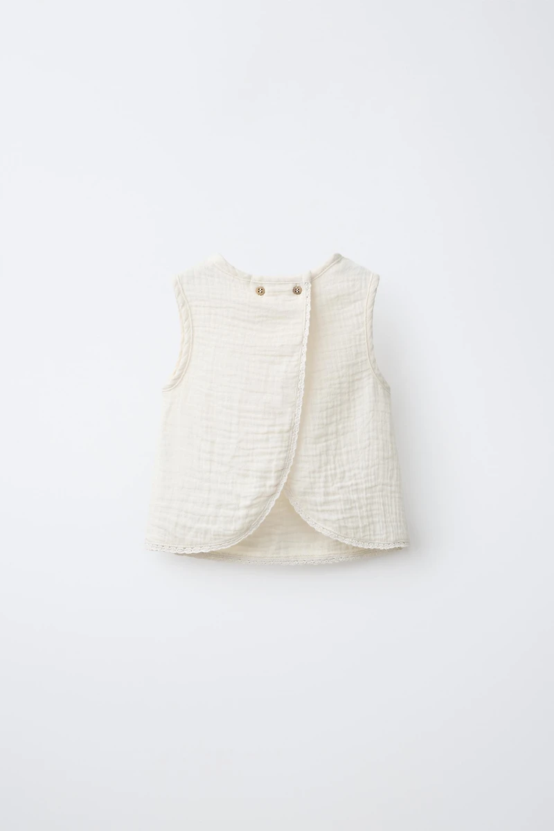 BLOUSE TEXTURÉE EN DENTELLE
