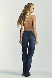 TRF HIGH WAIST WIDE LEG FULL LENGTH JEANS