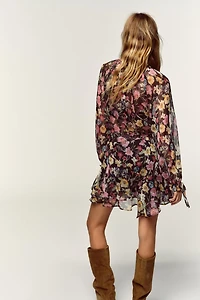 FLORAL PRINT MINI DRESS