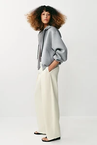 HOODED BOMBER SWEATSHIRT