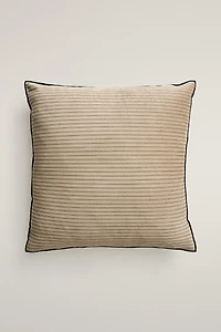 STRIPED VELVET THROW PILLOW COVER