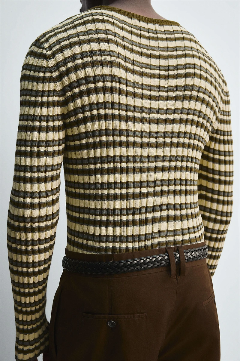 STRIPED JACQUARD SWEATER