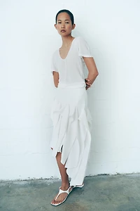 ZW COLLECTION ASYMMETRIC RUFFLED SKIRT
