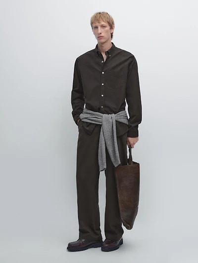 Regular-fit shirt with pocket
