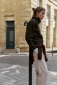 WIDE LEG FLEECE PANTS