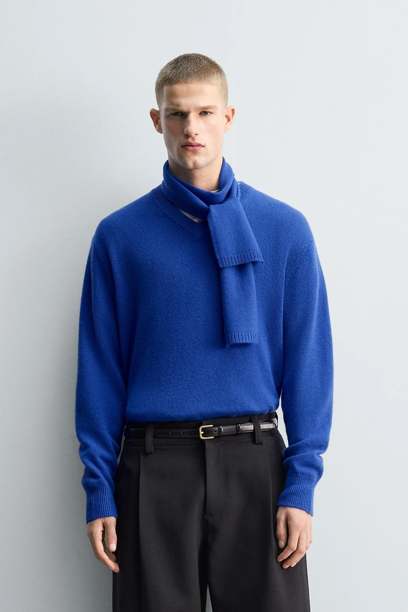 V-NECK WOOL - CASHMERE SWEATER LIMITED EDITION