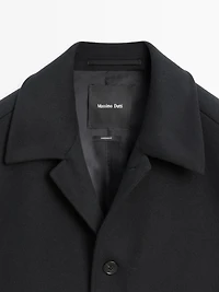 Manteau long en laine mélangée