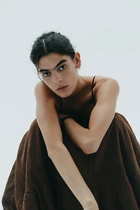 GAUZE MIDI DRESS