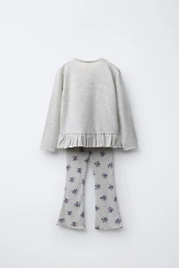 PRINTED SOFT TOUCH T-SHIRT AND LEGGINGS SET