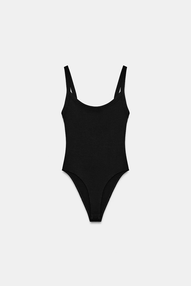 COTTON STRAPPY BODYSUIT