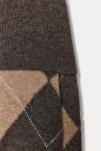 PULL EN MAILLE BUSTIER LOSANGES