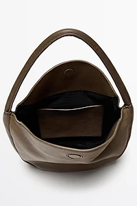 Nappa leather mini slouch bag