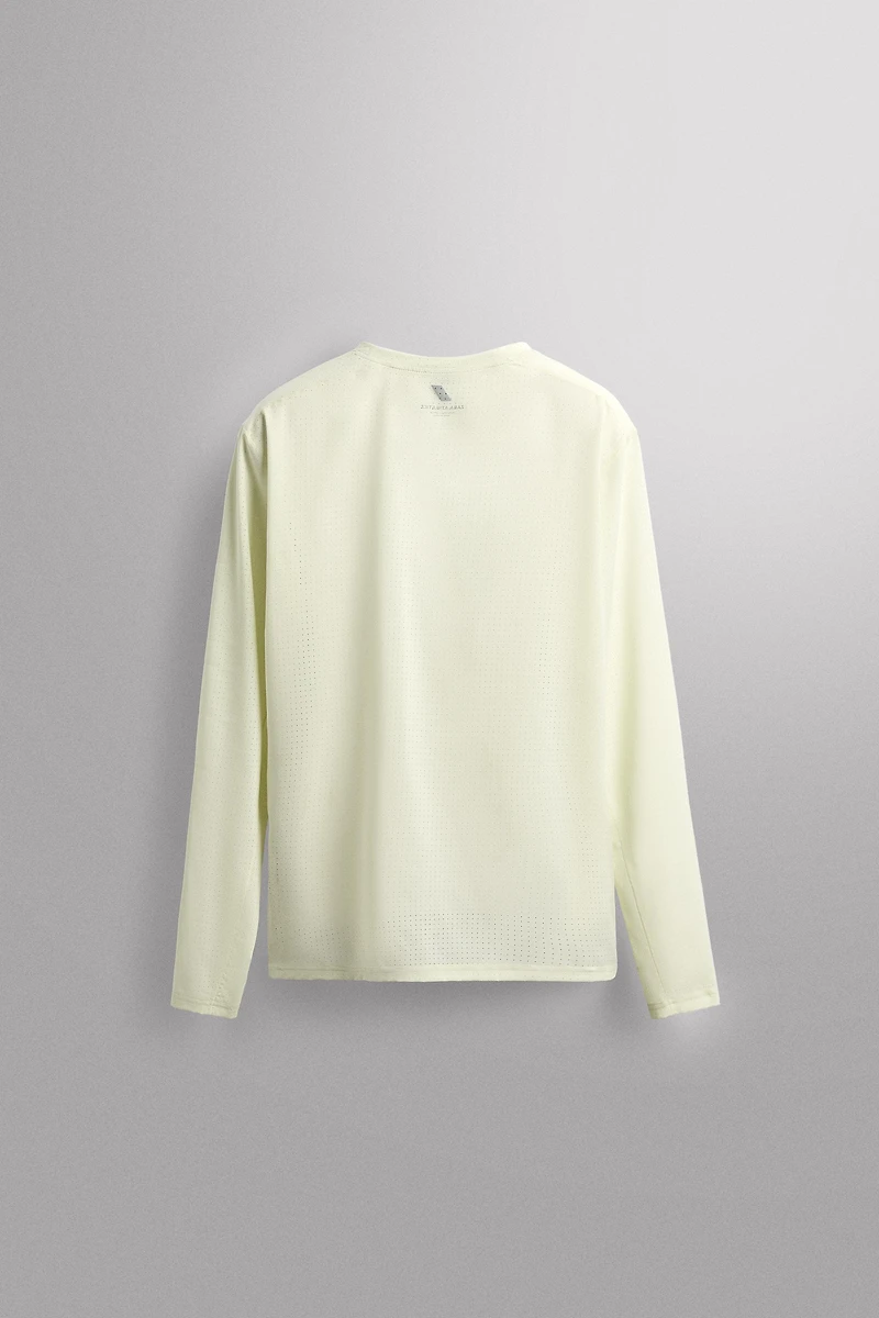 LONG SLEEVE PERFORATED T-SHIRT