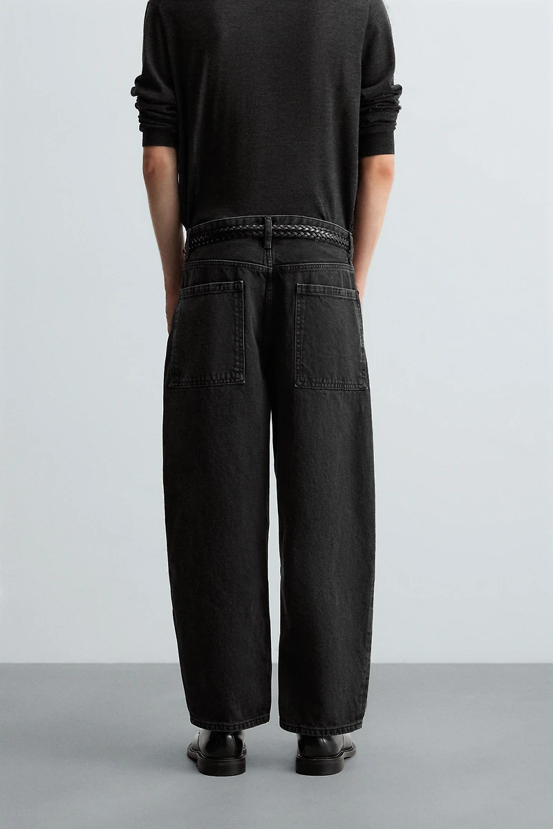 TAPERED WIDE FIT JEANS