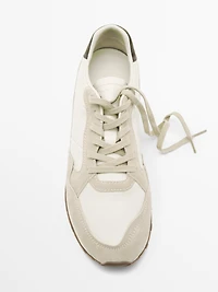 Trainers with contrast back piece