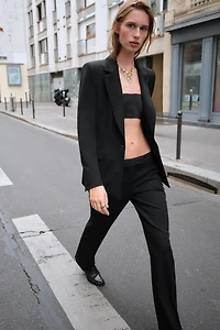 PANTALON FLARE TAILLE BASSE